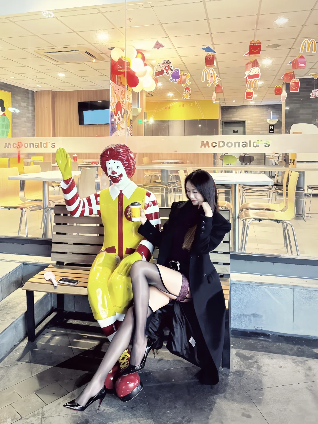 最爱的一款紫色腿环吊带袜！