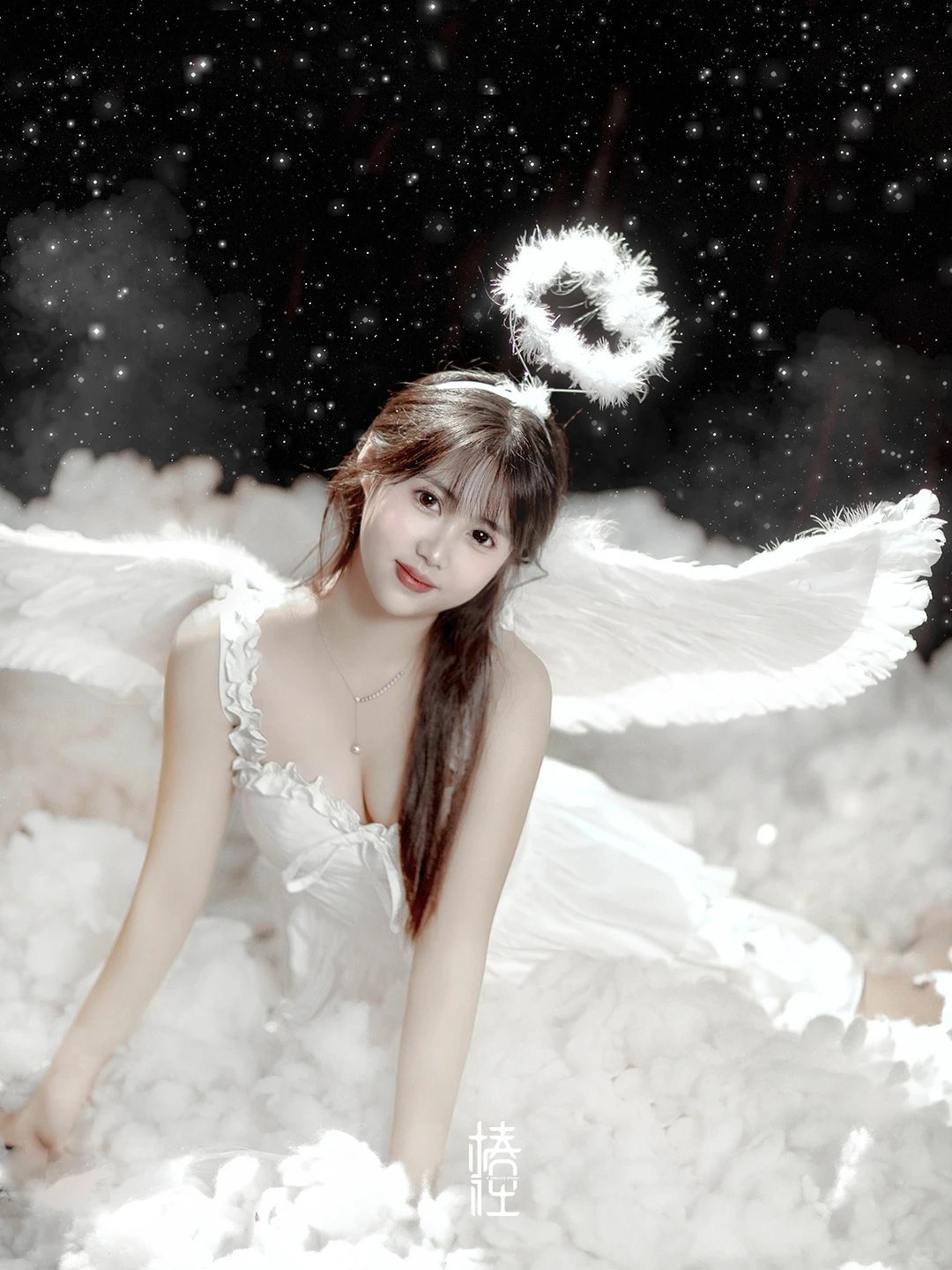 坠入温柔乡的白色纯欲天使写真💎上海写真