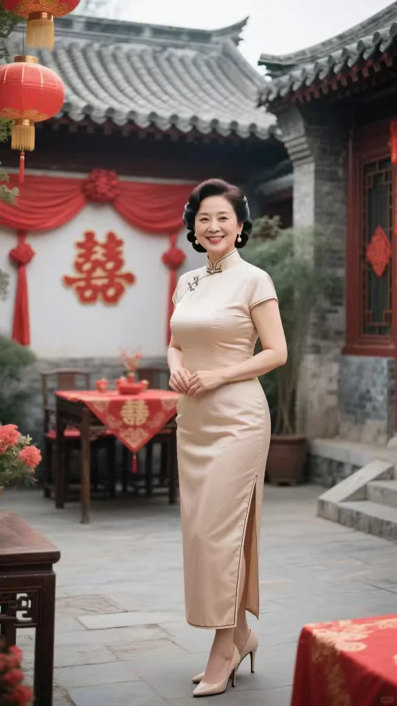 成熟风韵中式风，48岁阿姨美出东方华贵感