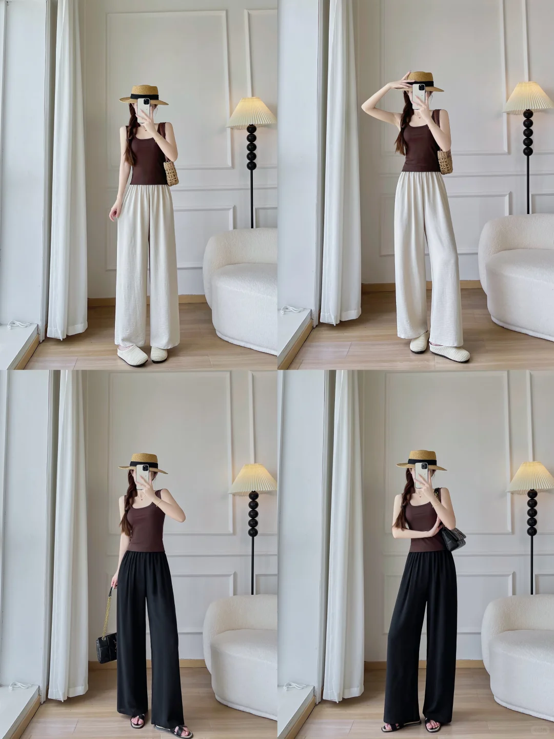 淘宝寄拍模特休闲裤对镜自拍