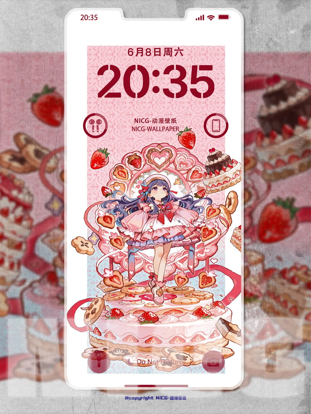 动漫壁纸-知世大小姐蛋糕趴-手机壁纸-0252