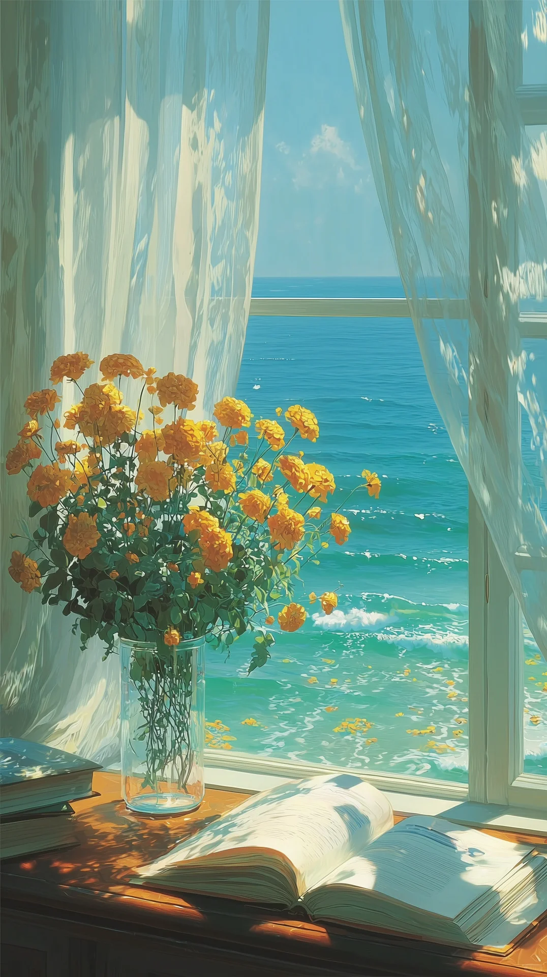 明媚蓝遇到同样明媚的黄