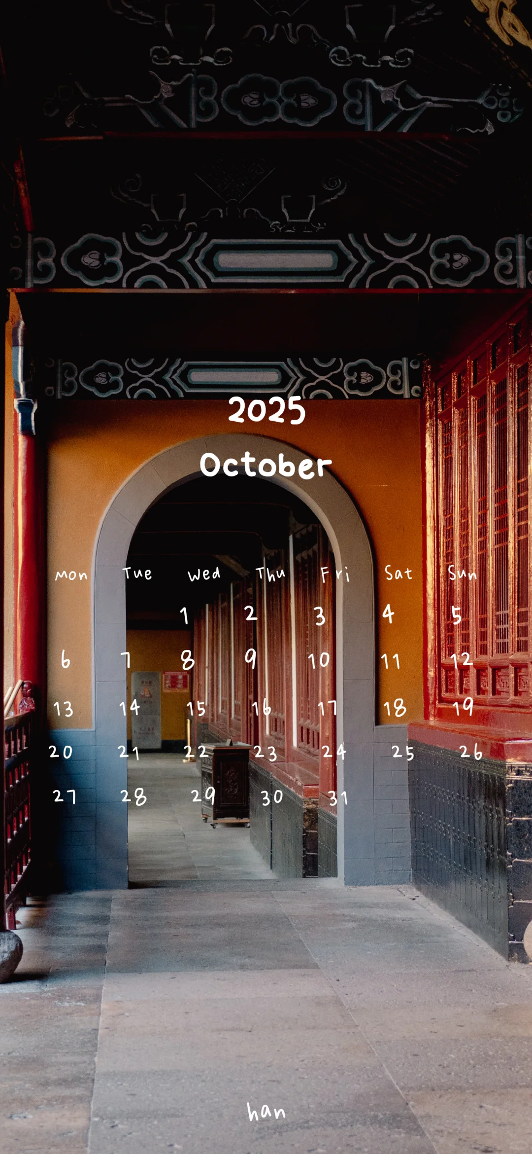 📆日历壁纸𝐒𝐡𝐚𝐫𝐞 ◡̈°｜寺
