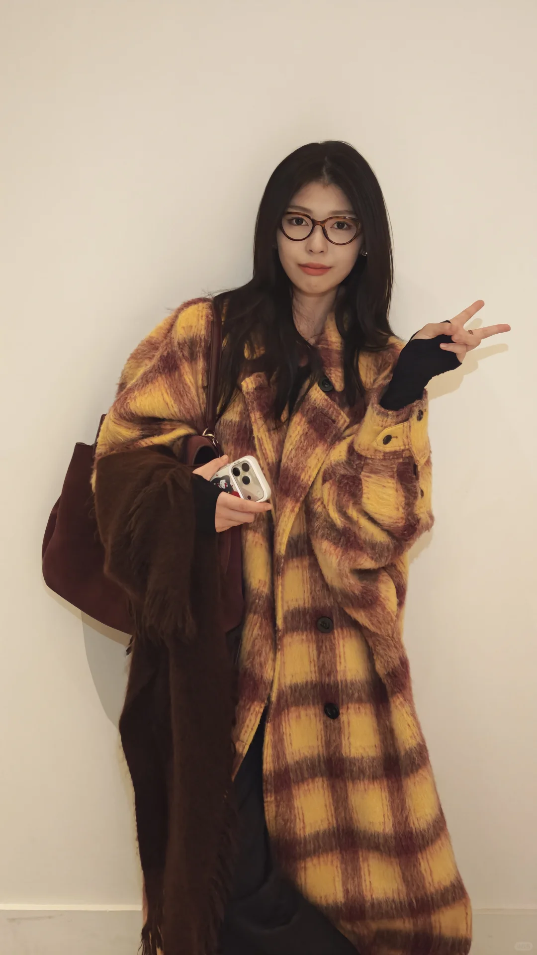 黄棕格纹也太显白了吧！穿出复古电影感🎬