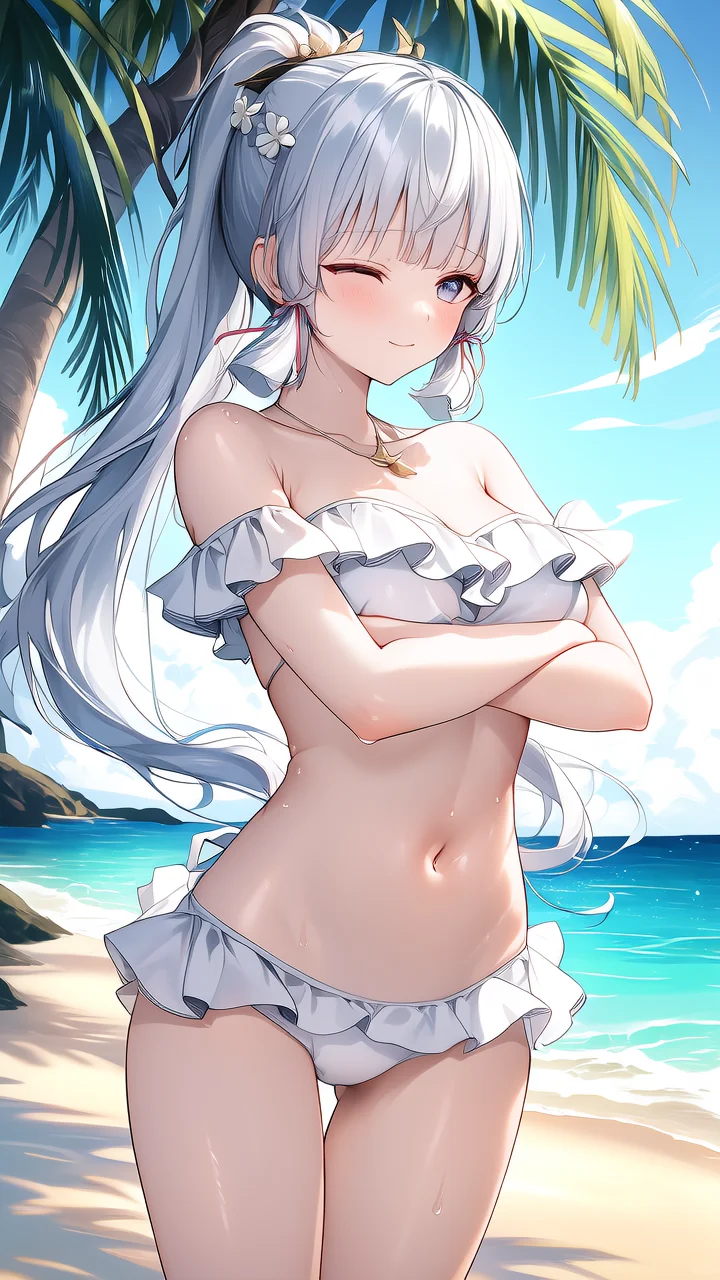 🌊 夏日的海边，与二次元的浪漫邂逅 🌞