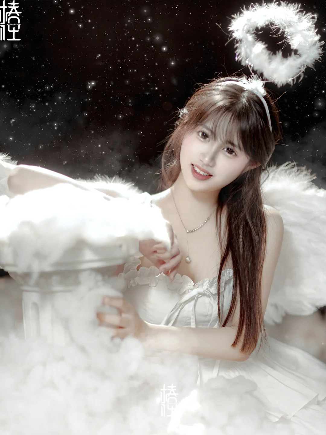 坠入温柔乡的白色纯欲天使写真💎上海写真