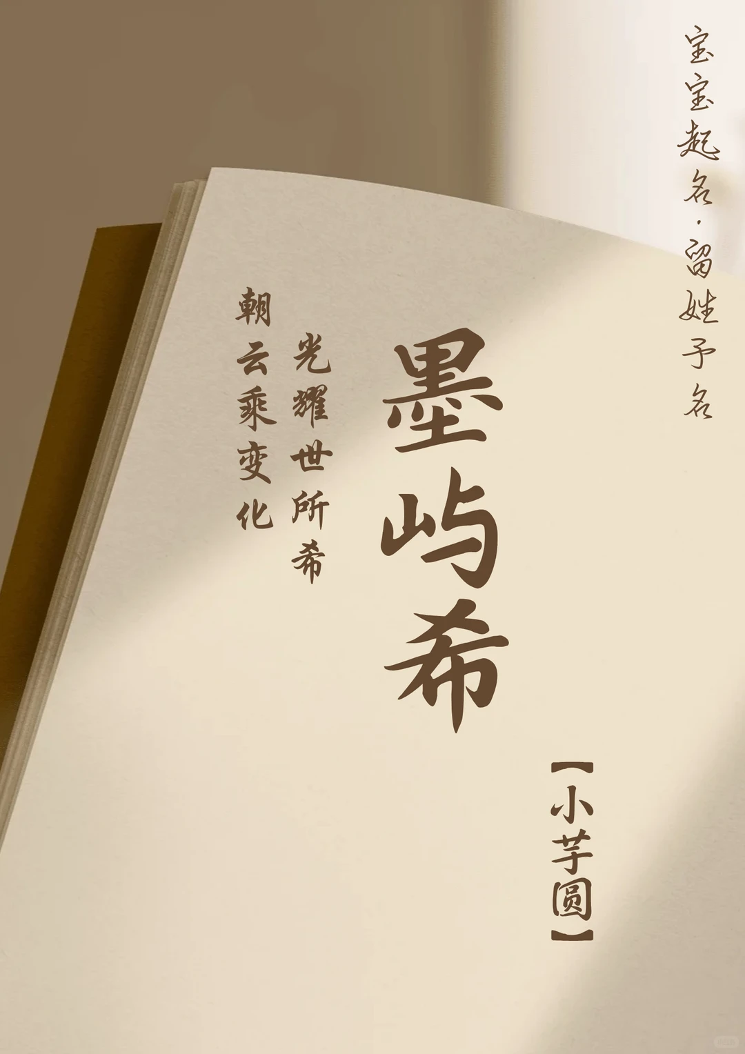 一眼万年，惊艳耐看，一听就是大女主的宝宝名