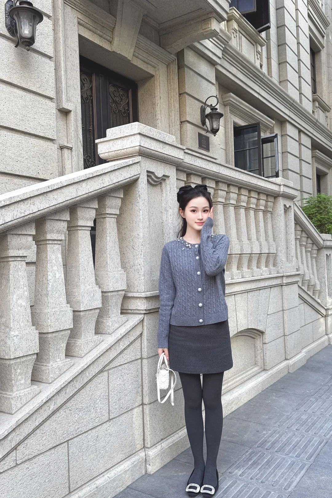 灰色连裤袜🩶秋冬不露腿穿搭的神！！