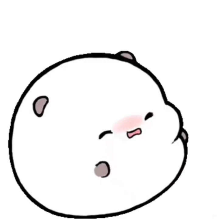 动图表情包｜这个软软糯糯小泡芙真的很爱！