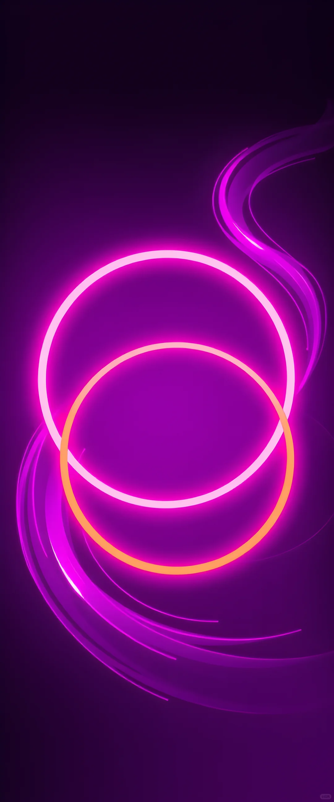 一束光，粉紫色系霓虹灯氛围感壁纸