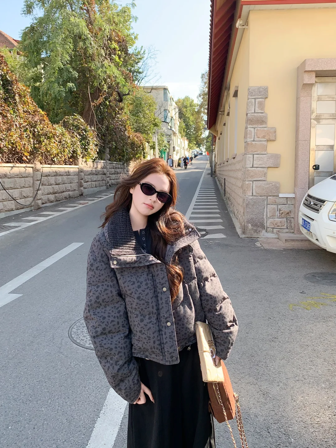 斑点羽绒服复古又俏皮✌🏻