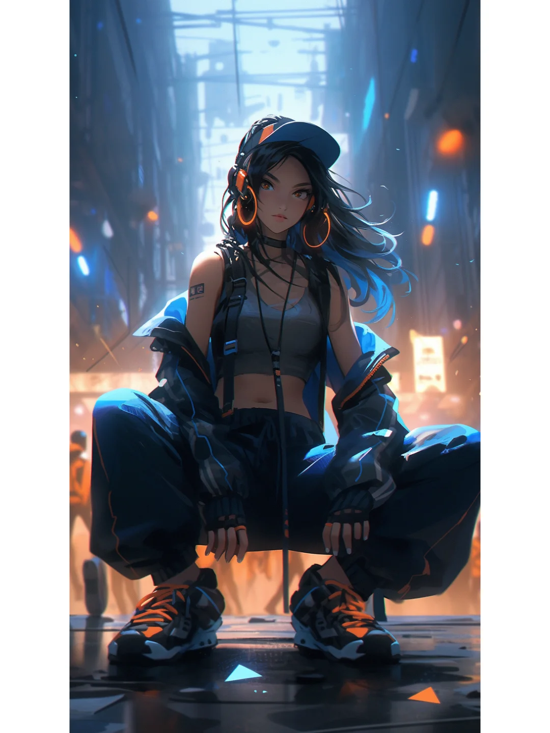 Ai｜midjourney｜时尚少女穿搭-机能风