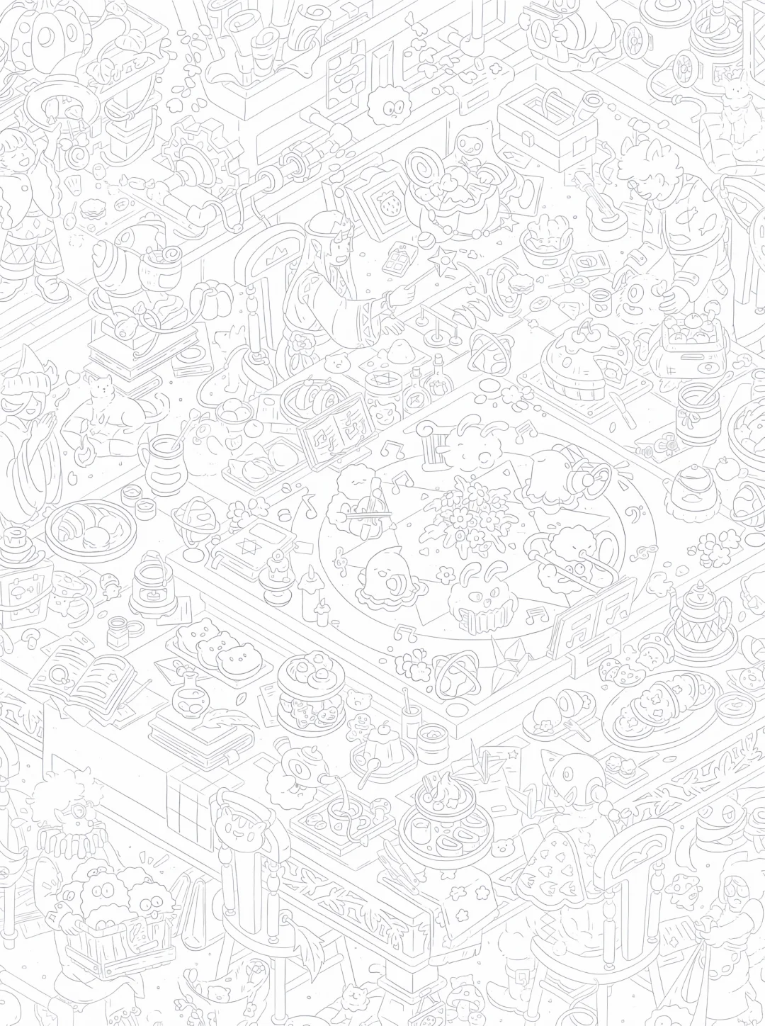 摸鱼 | 描线线稿