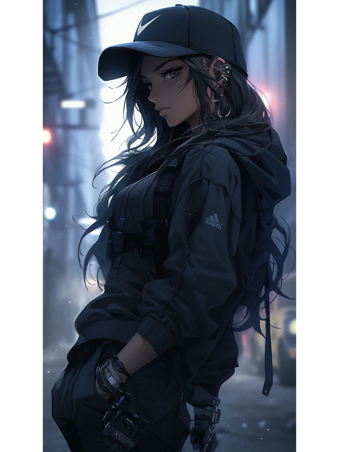 Ai｜midjourney｜时尚少女穿搭-机能风