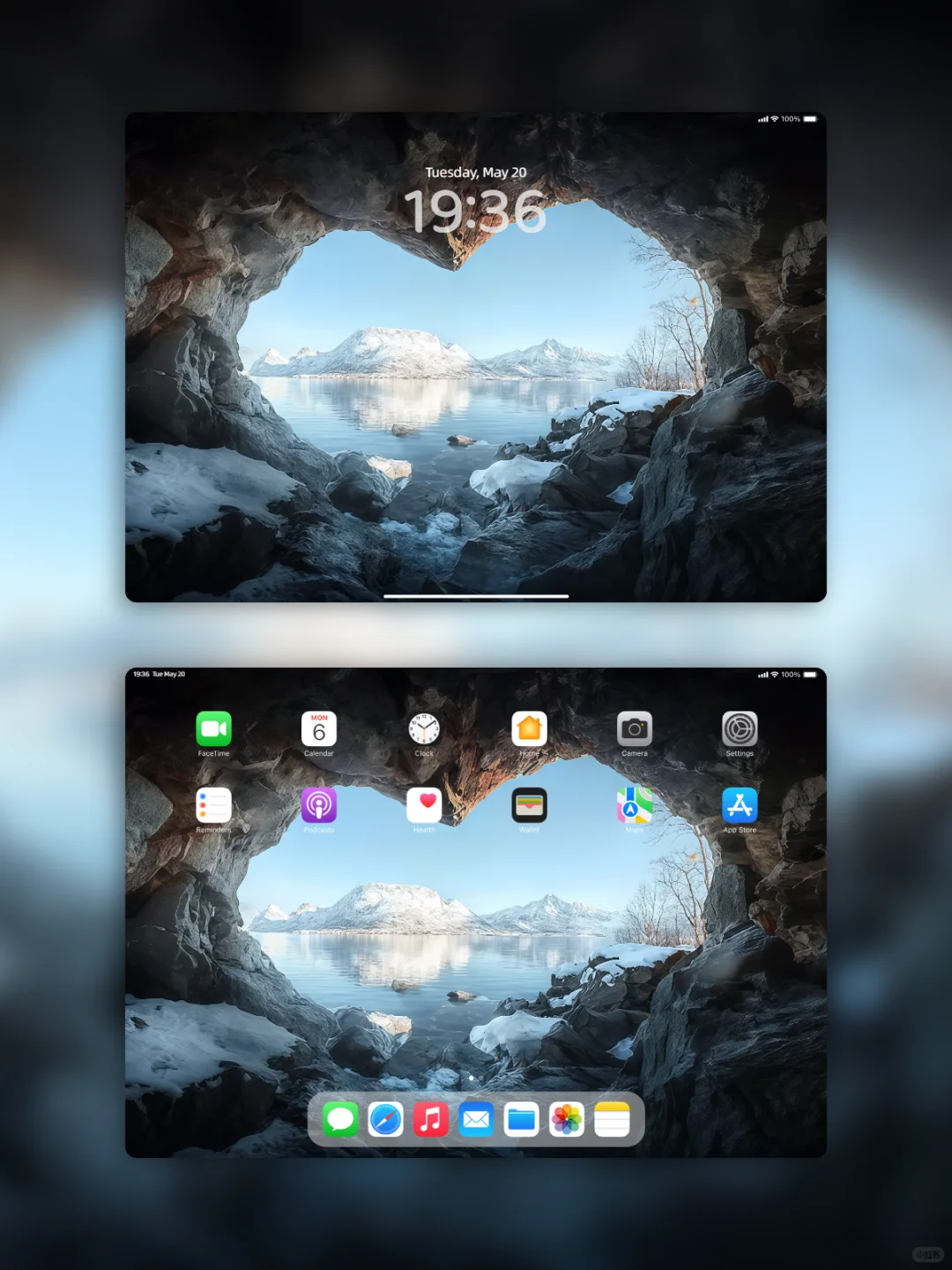 雪景洞穴｜冬天雪景壁纸｜氛围感壁纸