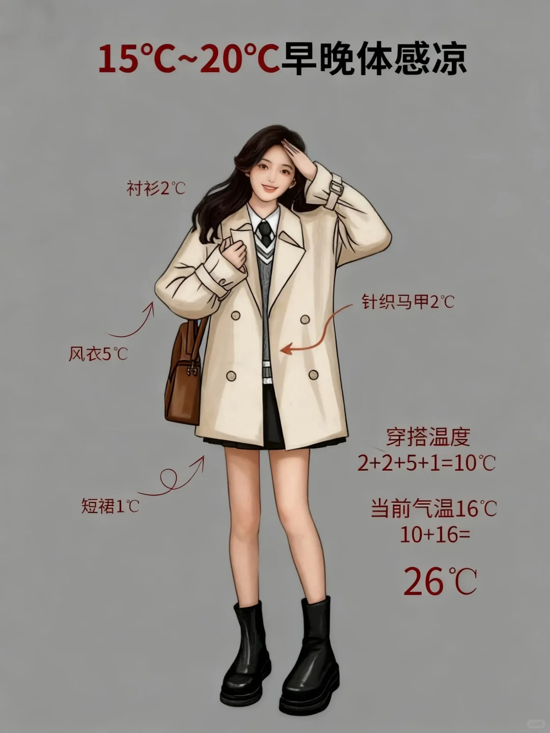 女生必看❗初秋15℃~20℃超美穿搭指南🌸