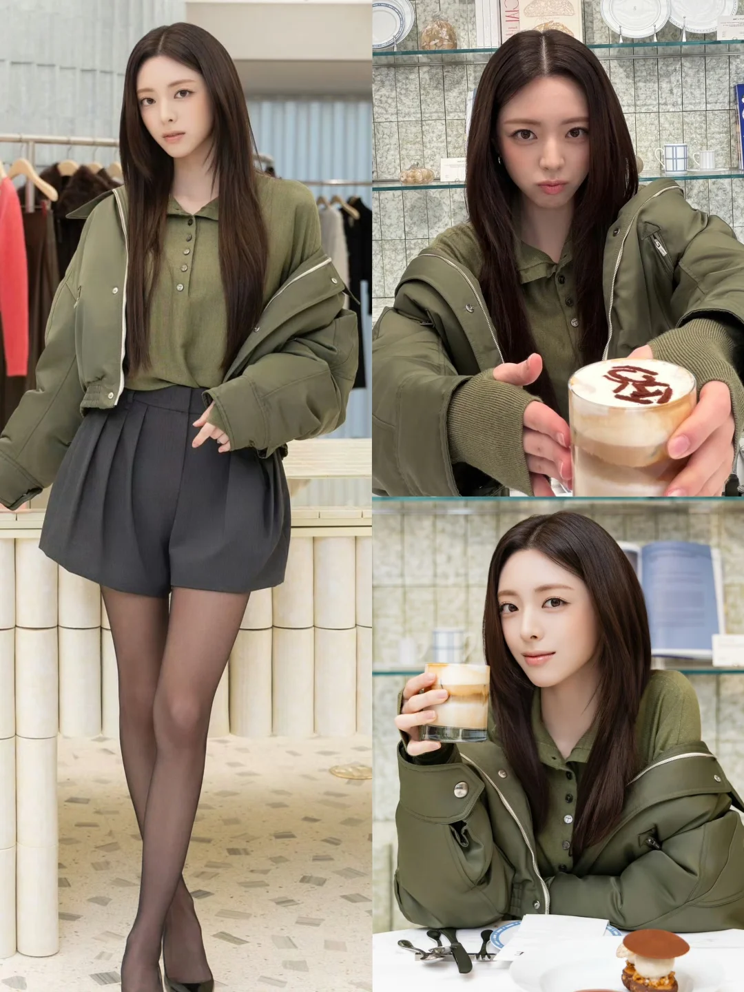 申有娜黑丝➕高跟👠，修长美腿好吸睛～