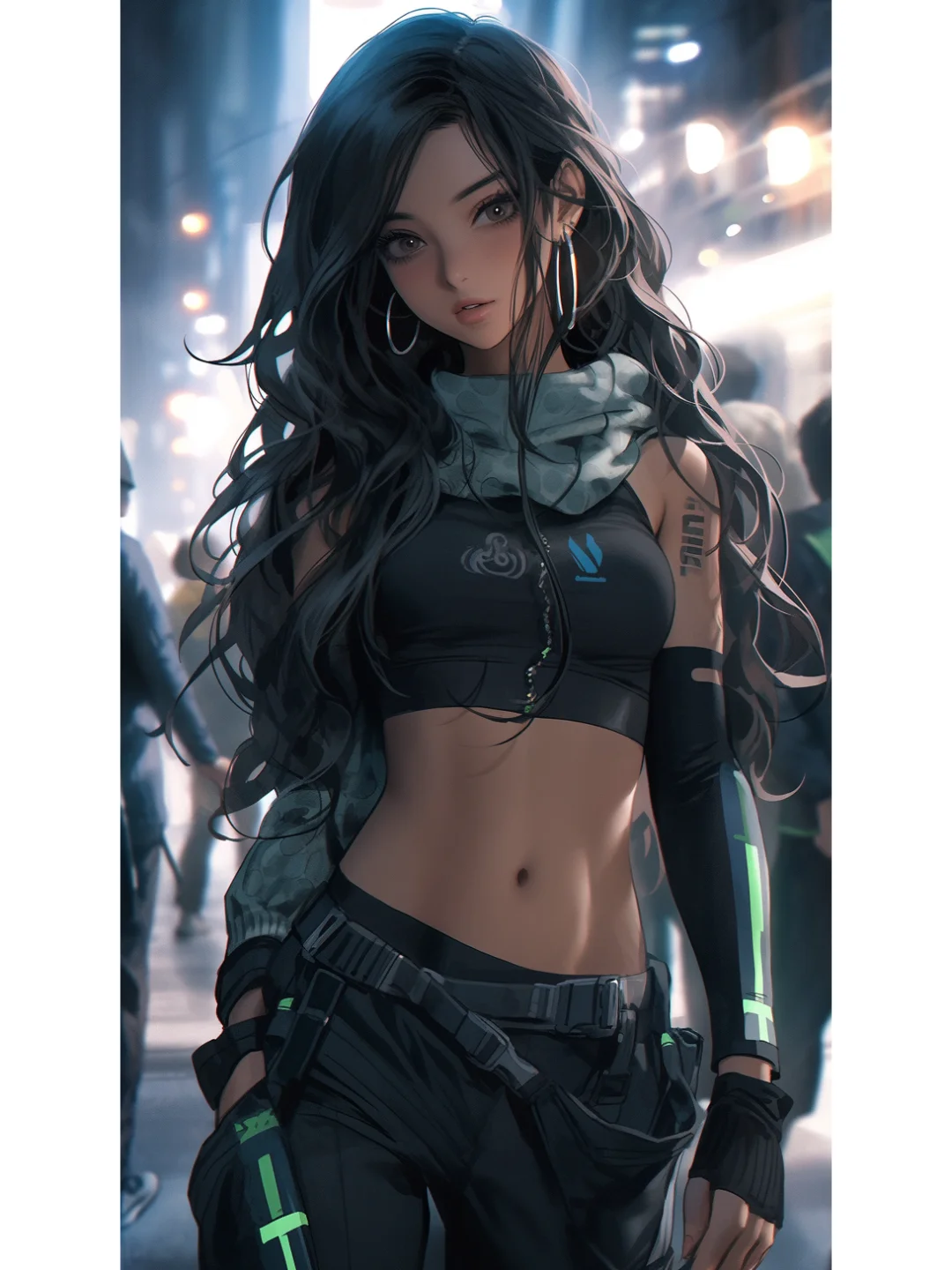 Ai｜midjourney｜时尚少女穿搭-机能风