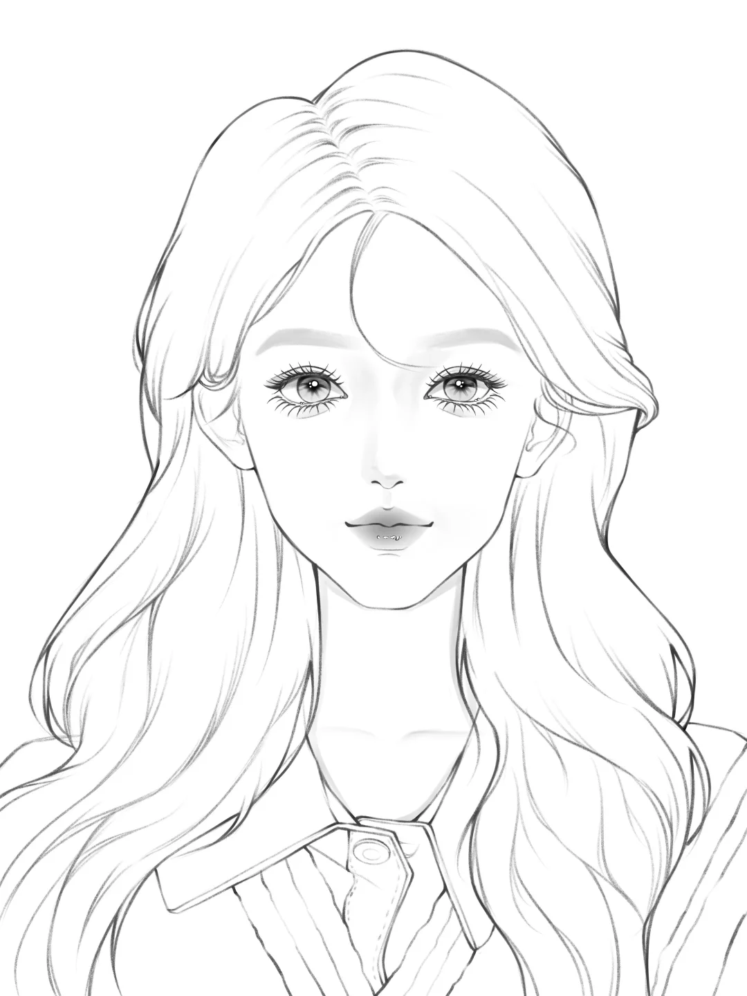 画了10张线稿🌼