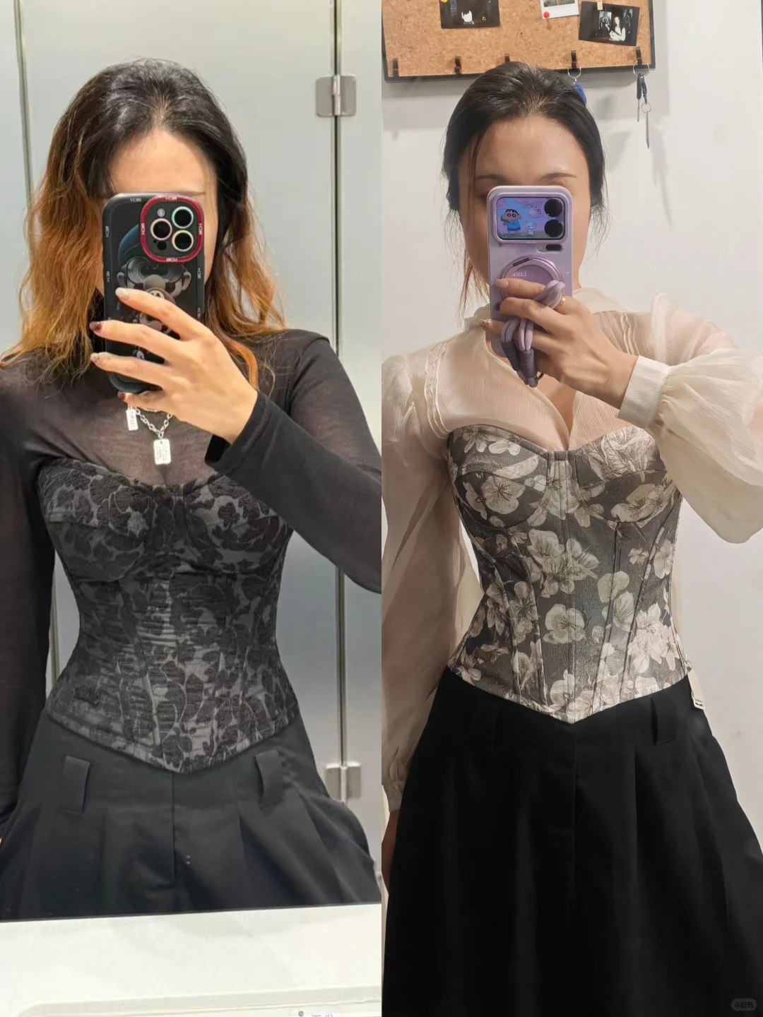 lanyi家黑白两色打底，秋冬也可以穿胸衣