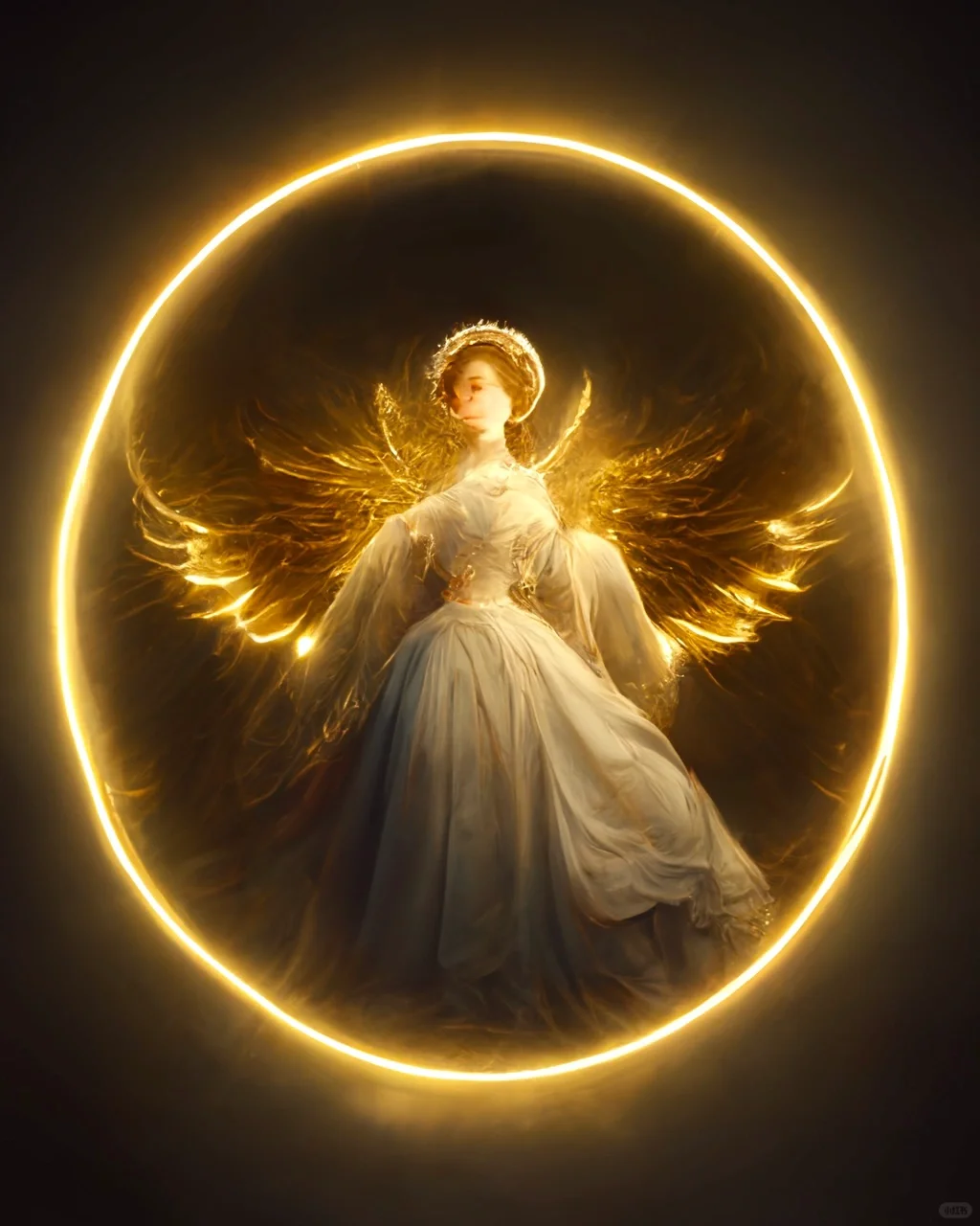 AI绘画｜光环中的天使