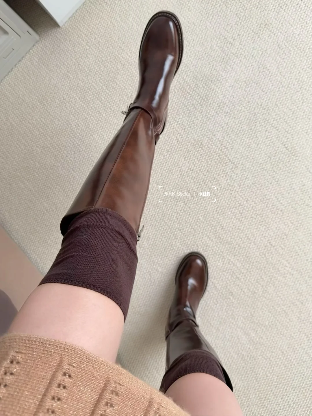 秋冬穿搭 过膝堆堆袜yyds！！