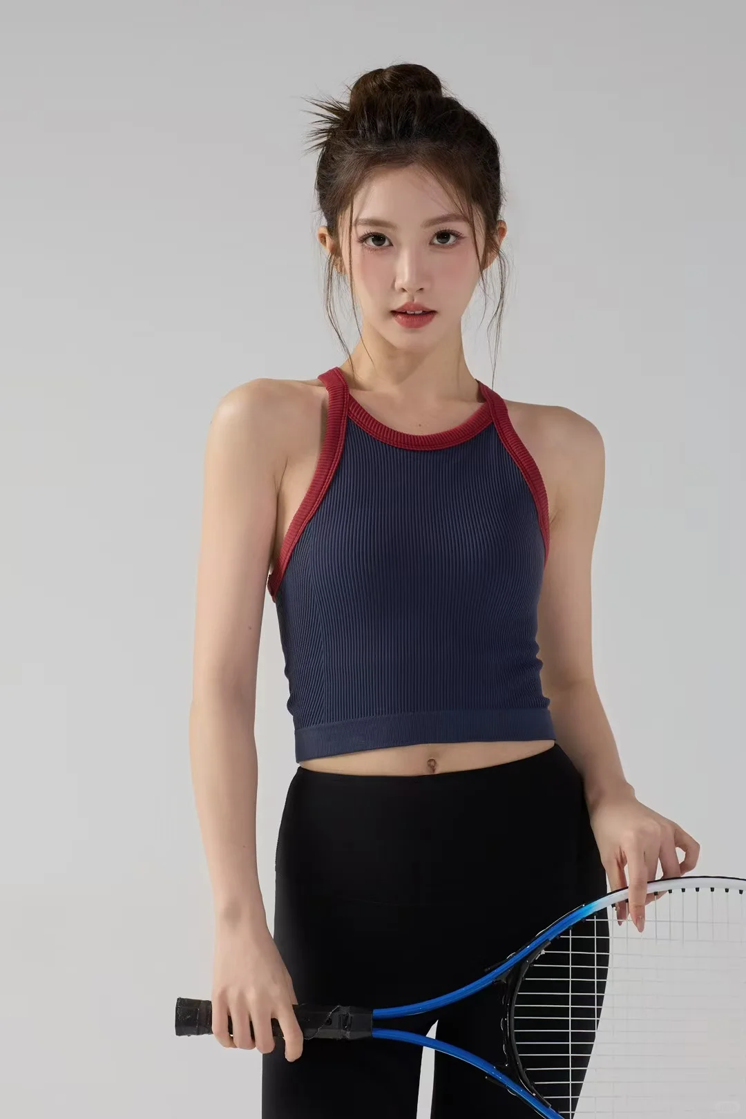 好像ai建模脸/健身瑜伽服吊带背心/模特推荐