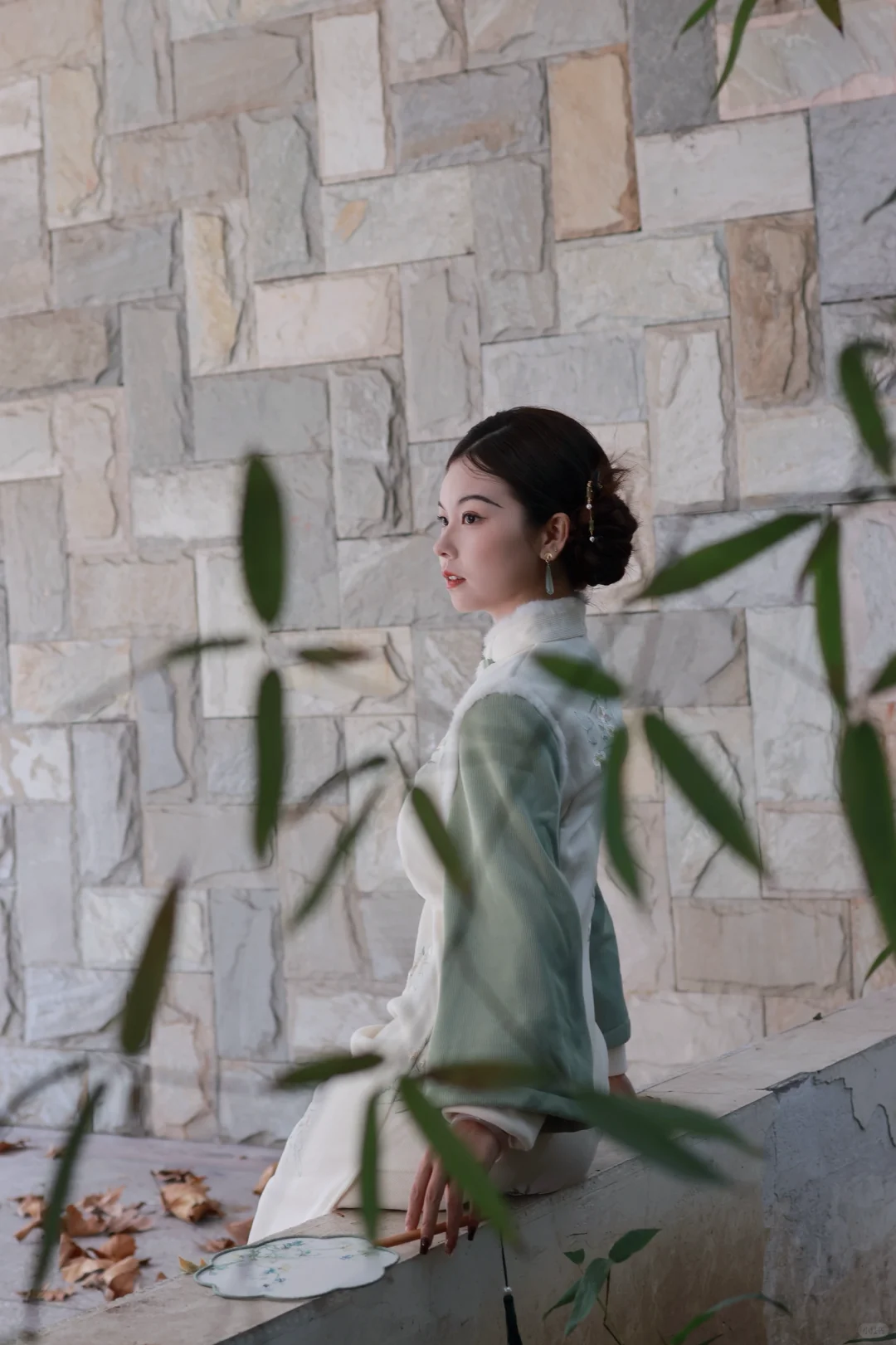 爱惨了我的旗袍外景🤍💚