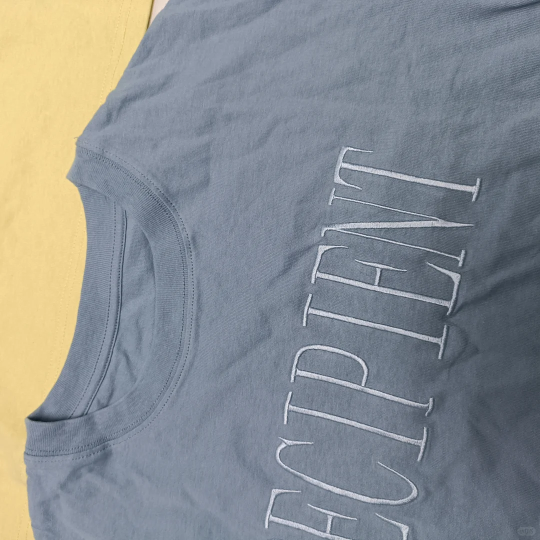 字母刺绣纯棉超短辣妹等短袖T恤外贸尾单