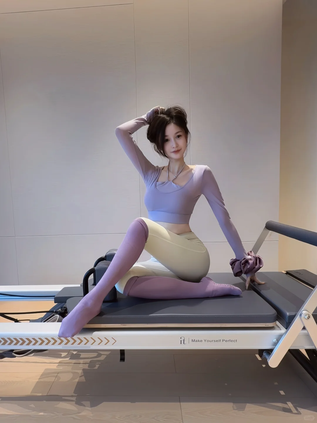 紫色系普拉提穿搭、温柔又显白💜