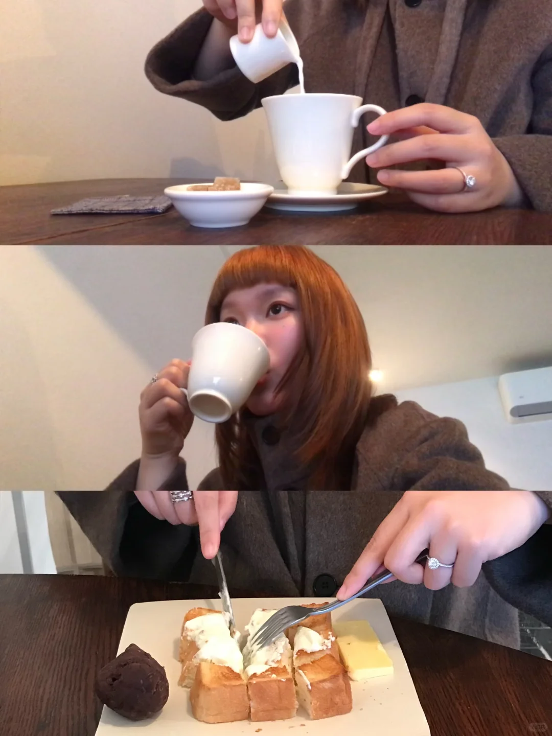 一穿大衣就自动冷脸扮熟女