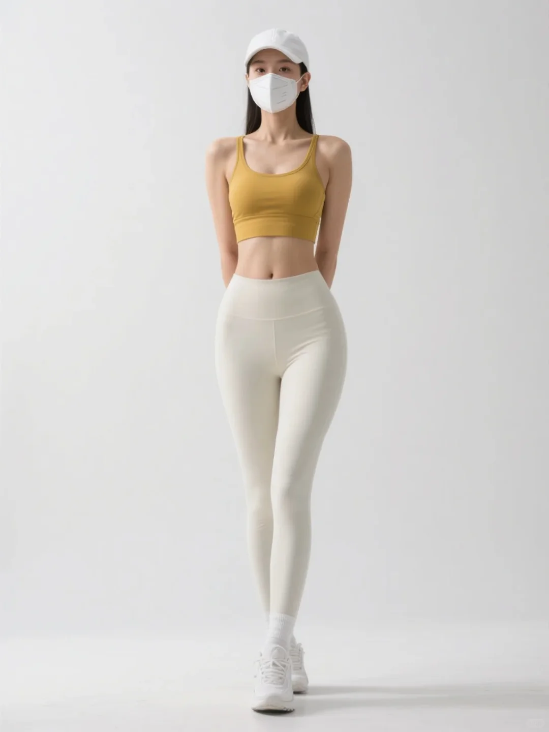 今日运动穿搭 深黄+米白 OOTD