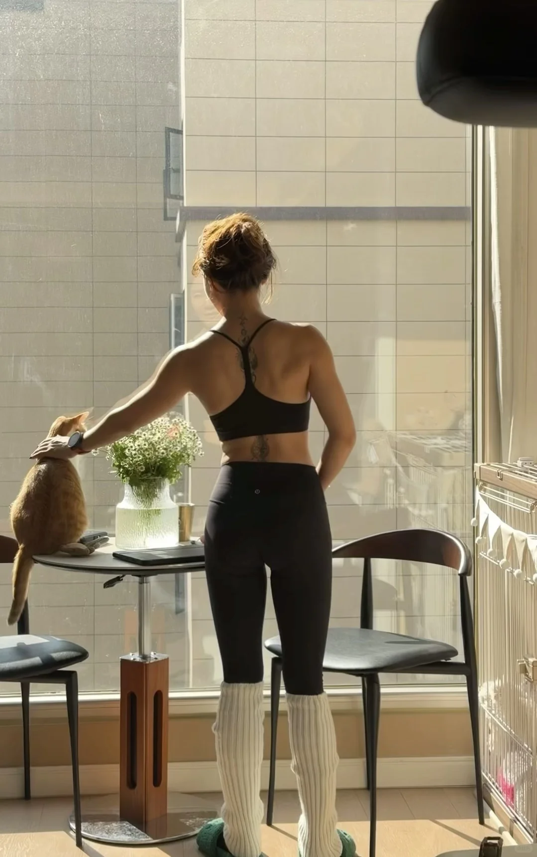 今儿个就穿瑜伽裤去健身了🧘‍♀️