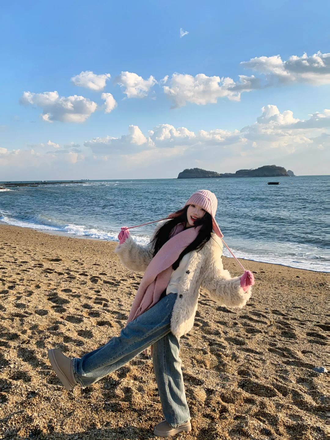 存一组冬天海边拍照姿势❄️