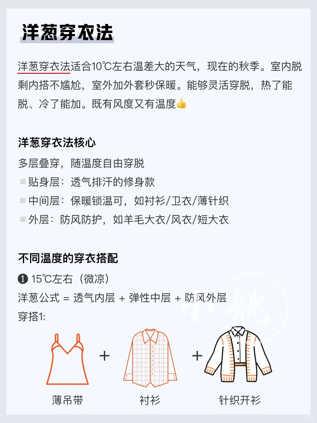 洋葱穿衣法：秋冬不用裹成球