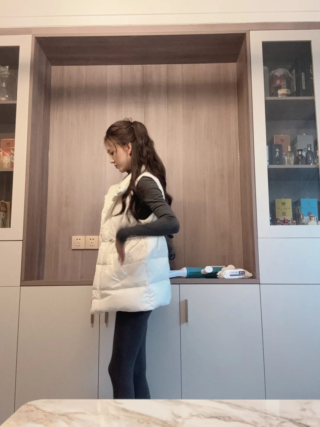 羽绒马甲瑜伽裤