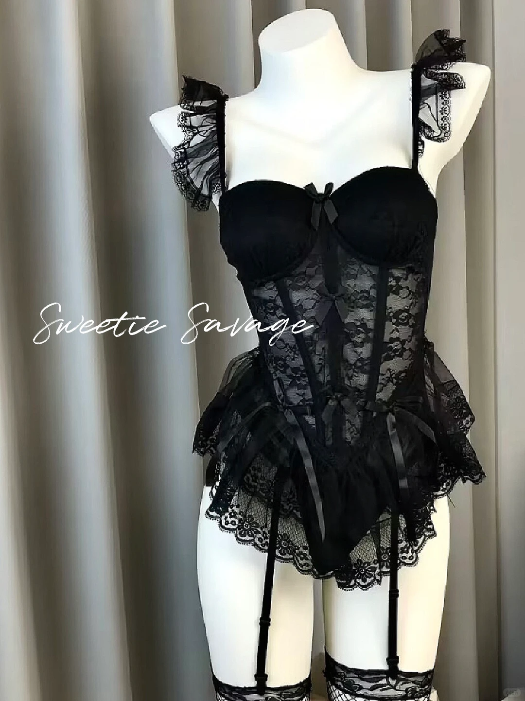 🇸🇬浪漫芭蕾｜斩男必备！法式鱼骨胸衣套装