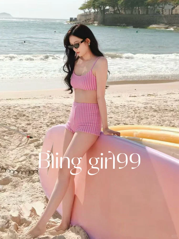 🫧✨温泉季泳衣分享🎀少女心爆棚的粉条纹～