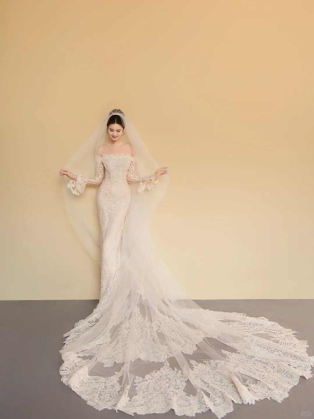 真的会被蕾丝婚纱美晕😵‍💫上身效果绝绝子