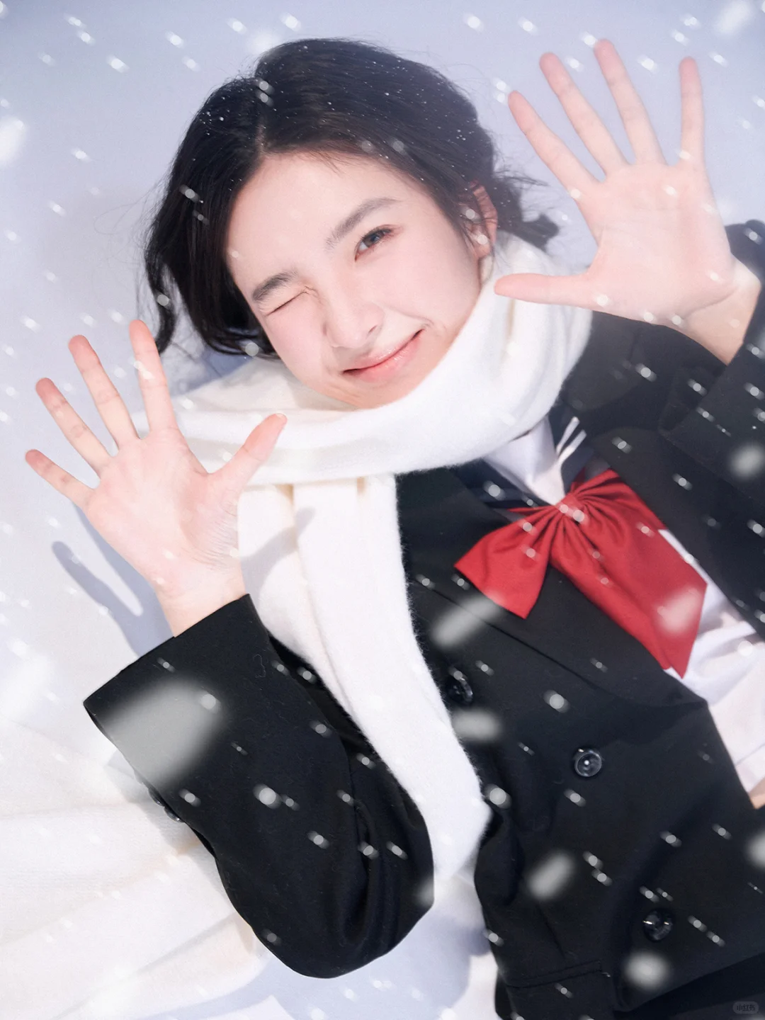 冬日限定❄️雪落制服少女的梦幻写真❄️