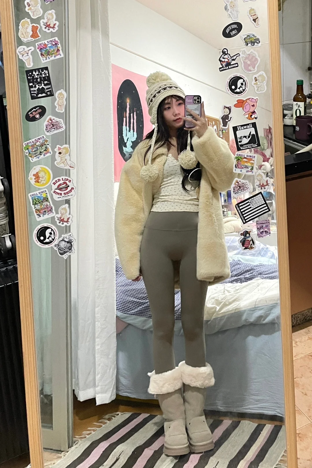 小个子不冻腿ootd⛸️🤎鲨鱼裤穿搭合集