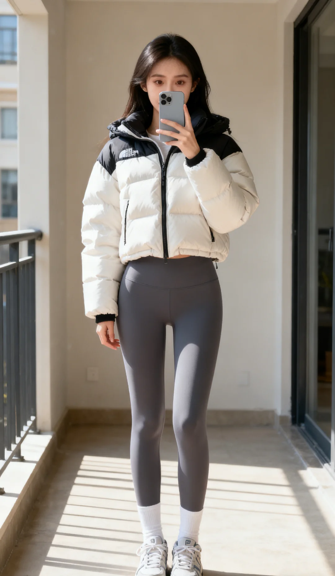 晨练的白月光～～白色系瑜伽服