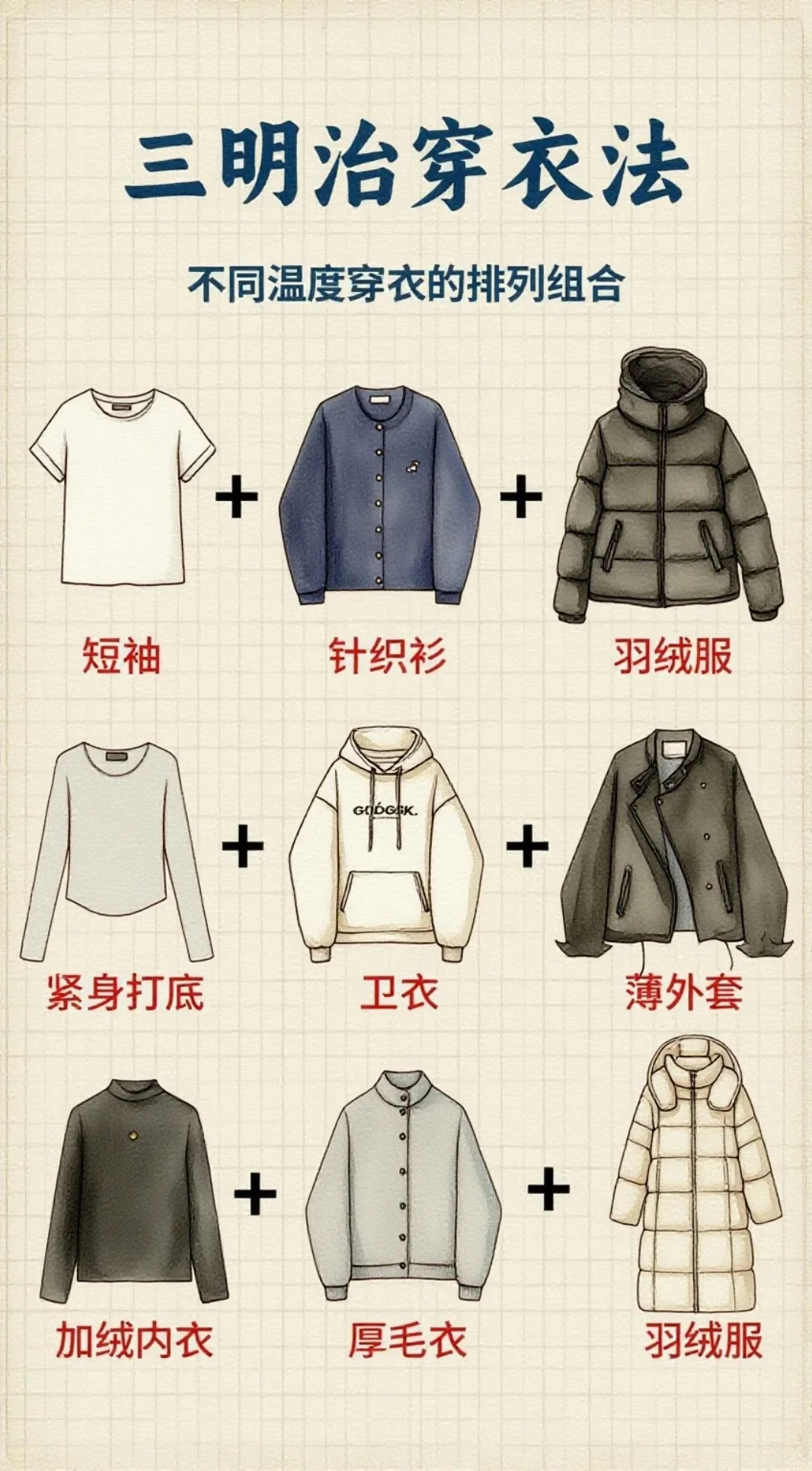 这个实用的三明治穿衣法则快get起来！