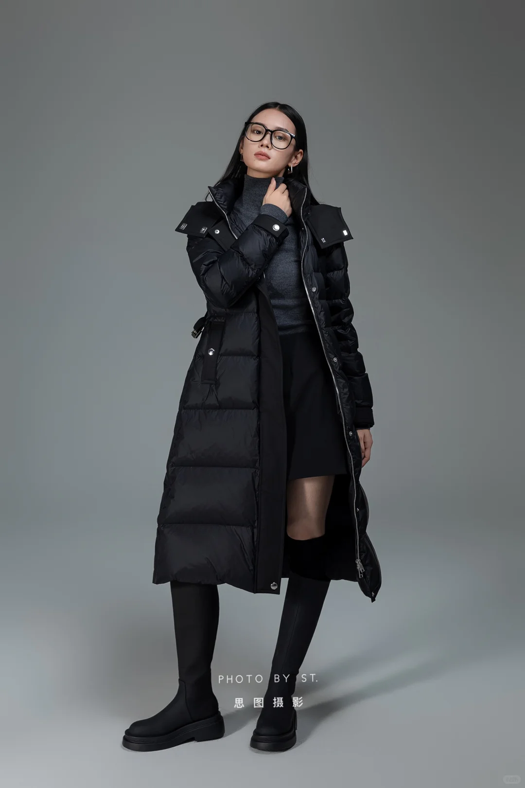 羽绒服拍摄｜棚拍 高辨识度女模