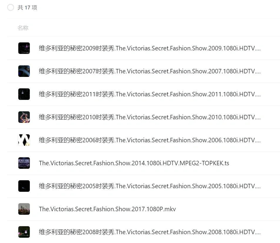 不用再四处找，最全维多利亚的秘密时尚秀