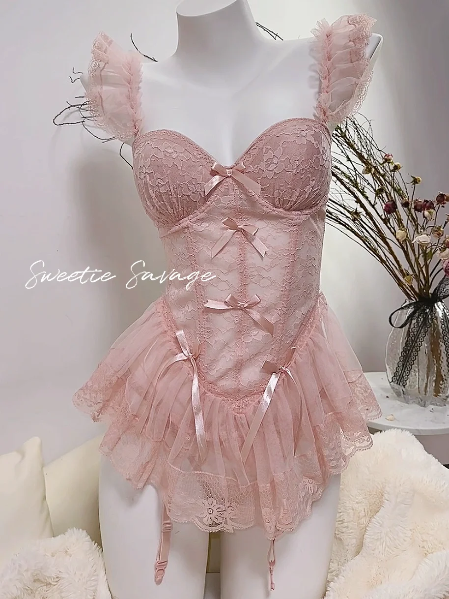 🇸🇬浪漫芭蕾｜斩男必备！法式鱼骨胸衣套装