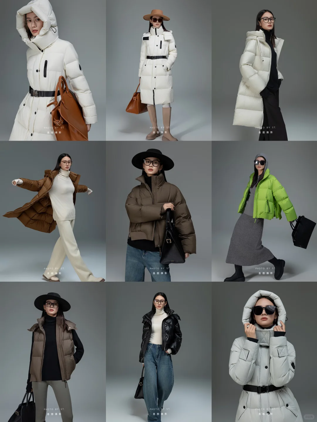 羽绒服拍摄｜棚拍 高辨识度女模