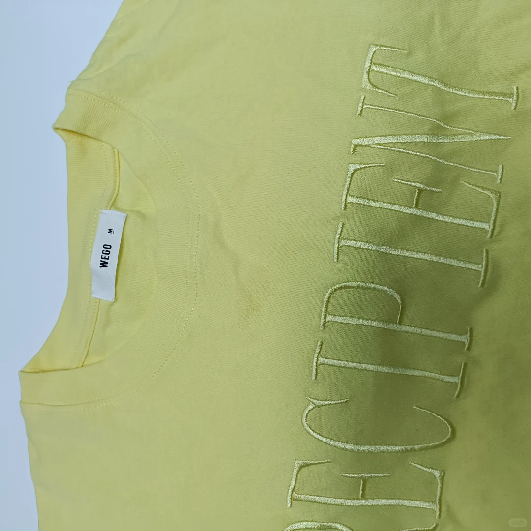 字母刺绣纯棉超短辣妹等短袖T恤外贸尾单