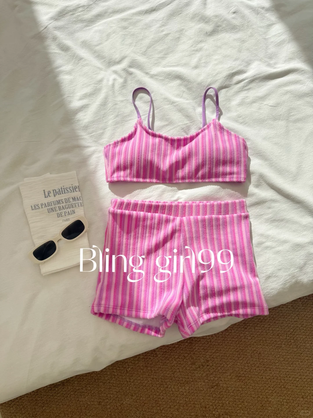 🫧✨温泉季泳衣分享🎀少女心爆棚的粉条纹～