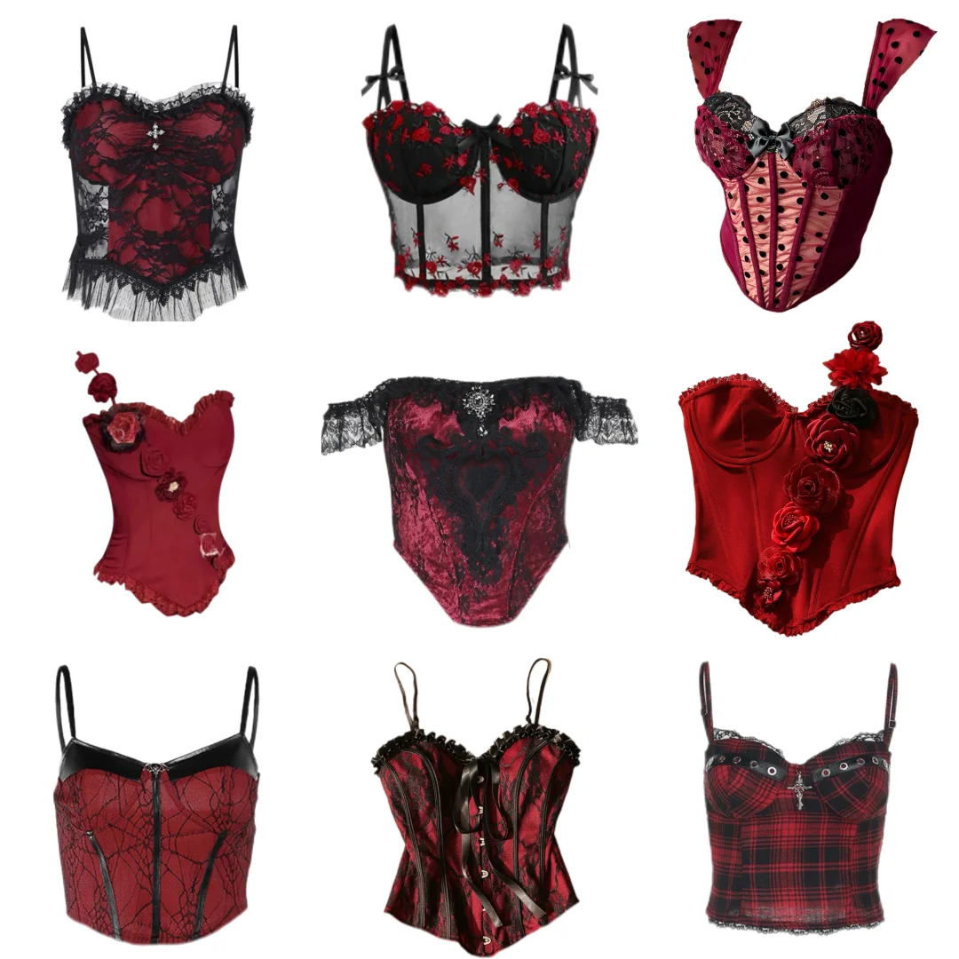 红色辣妹吊带合集❤️❤️你的电子衣橱！